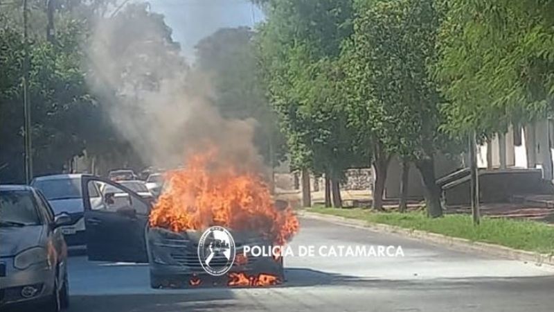 Se incendió un auto