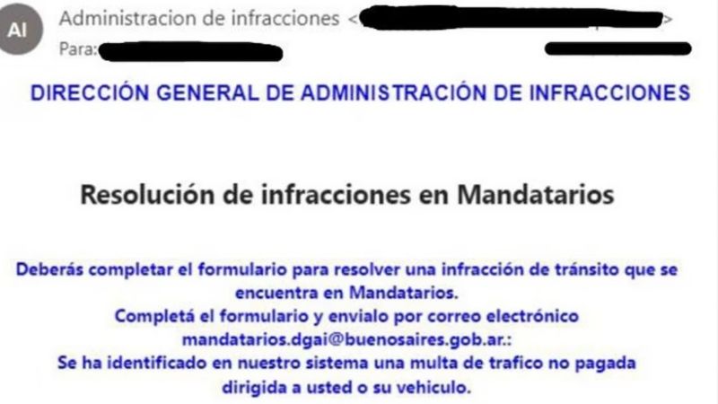 “Alerta, troyano bancario”: el virus que llega en un mail como aviso de multas adeudadas