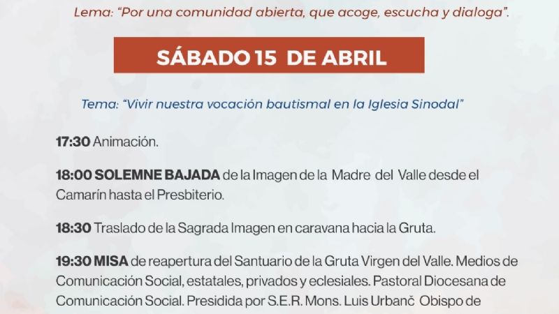Hoy es la Bajada de la Virgen, que luego será llevada hasta la Gruta