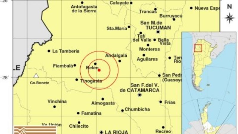 Temblor en Catamarca