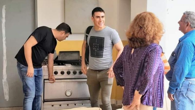 Barot recorrió los avances de obra en la Escuela N°325