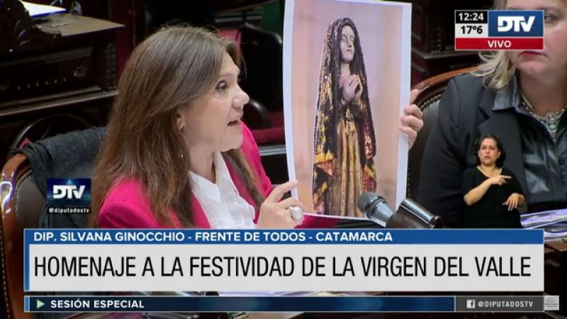 Ginocchio homenajeó a las festividades de la Virgen del Valle
