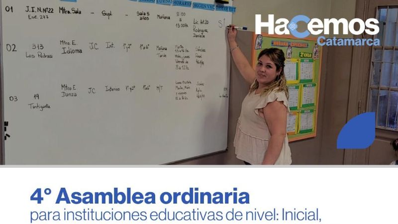 4° Asamblea ordinaria para las instituciones educativas