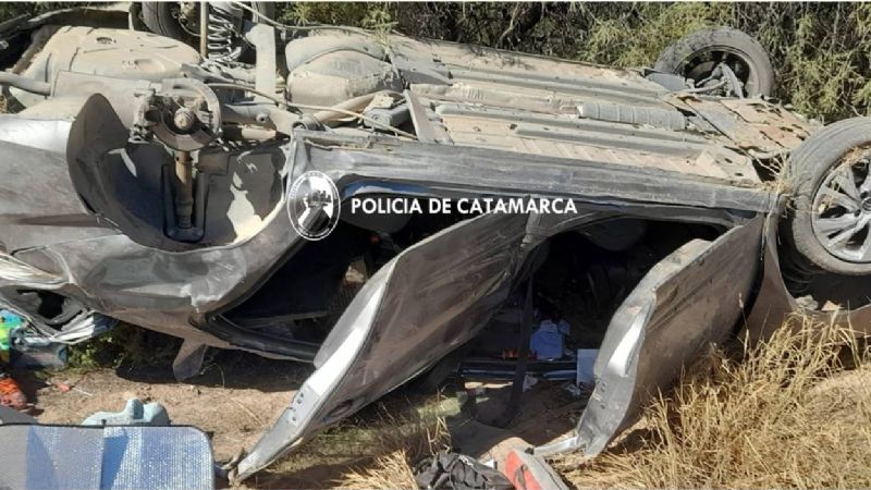 Violento vuelco en Capayán