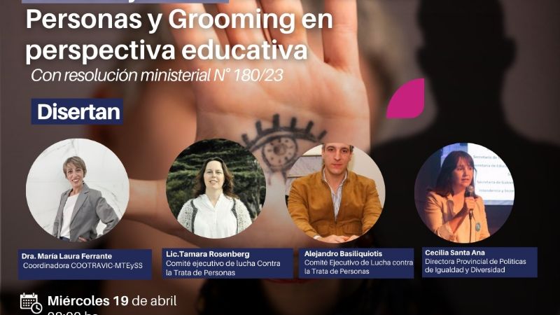 Renatre presente en la Primera jornada Sobre Trata de Personas y Grooming en Perspectiva Educativa