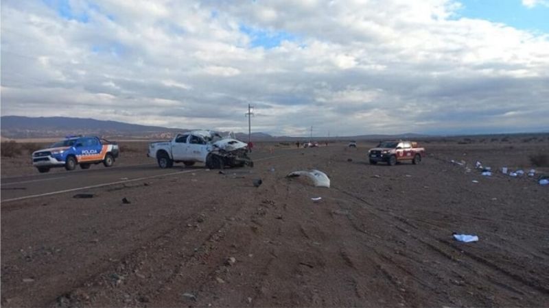Volcó una camioneta en el ingreso a Fiambalá