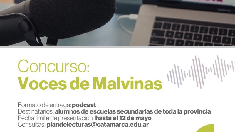 El concurso "Voces de Malvinas" extiende su convocatoria hasta el 12 de mayo