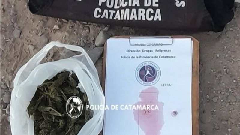 Los detienen con marihuana para preparar 230 dosis