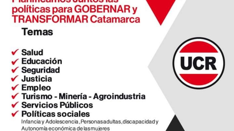 La UCR de Catamarca prepara el Foro de Políticas Públicas