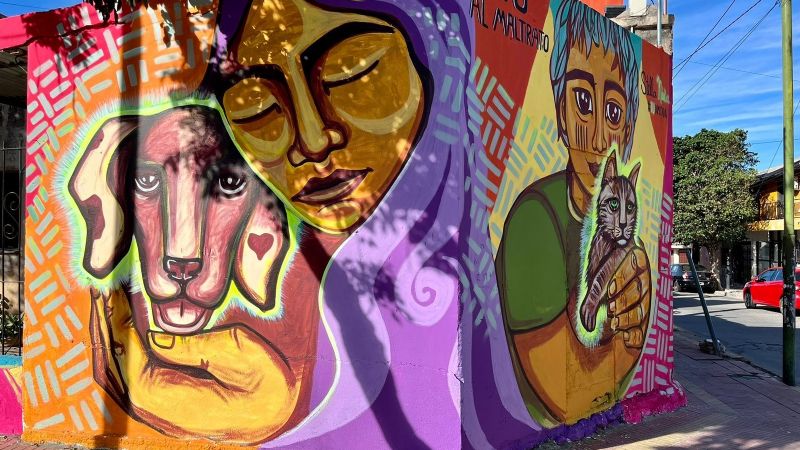 Un mural para decir NO al maltrato animal