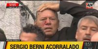 YA REPUESTO, Berni exhibe su rostro ensangrentado, tras la gopiza que recibió.