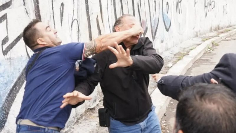 Compañeros de un chofer asesinado agredieron a Berni