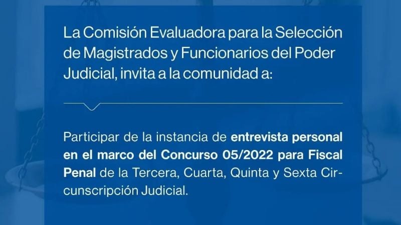 Los ciudadanos podrán interrogar a los postulantes para fiscal penal