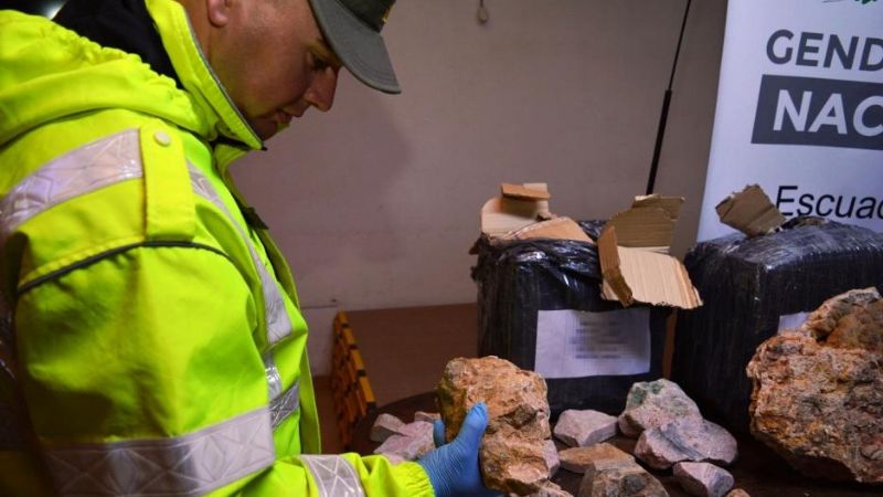 Interceptaron encomiendas con más de 200 kilos de “rodocrositas”
