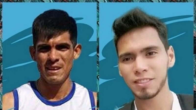 Los atletas Valdez y Fabricius, en el Nacional de Mayores