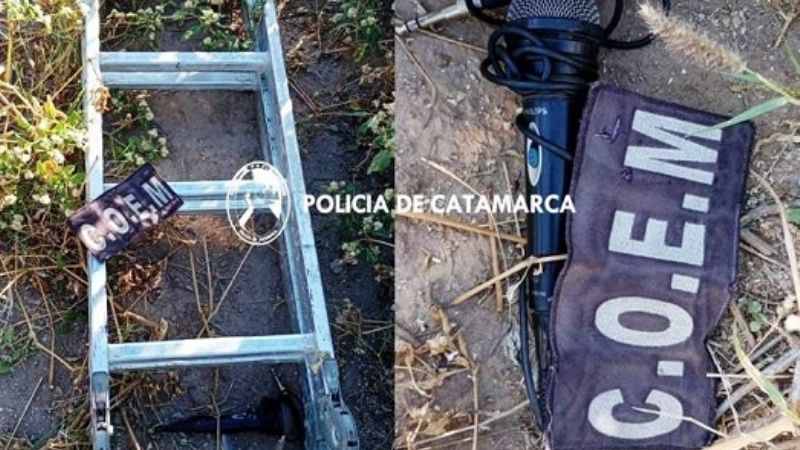 Dejó abandonados elementos robados