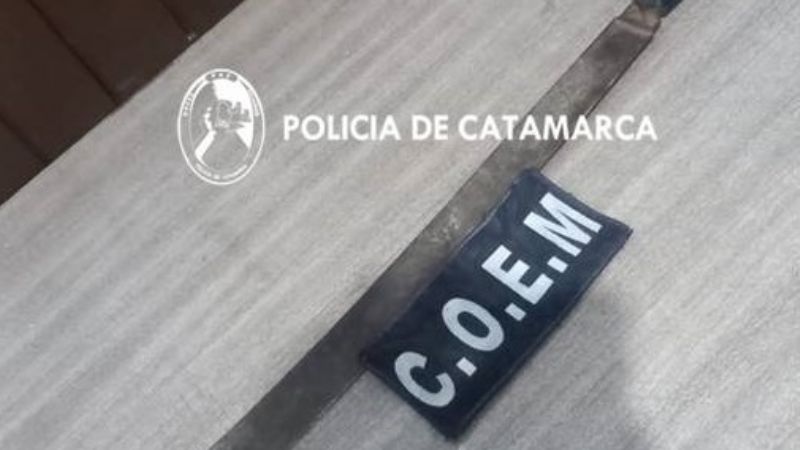 Amenazó a su cuñada con un machete