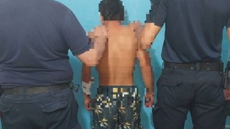 Se autolesionó cuando iban a detenerlo