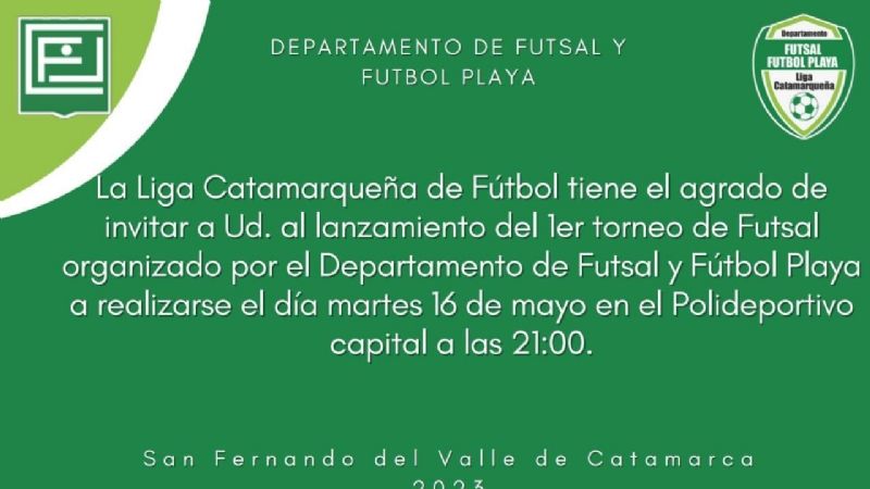 Hoy comienza el Futsal de la Liga Catamarqueña