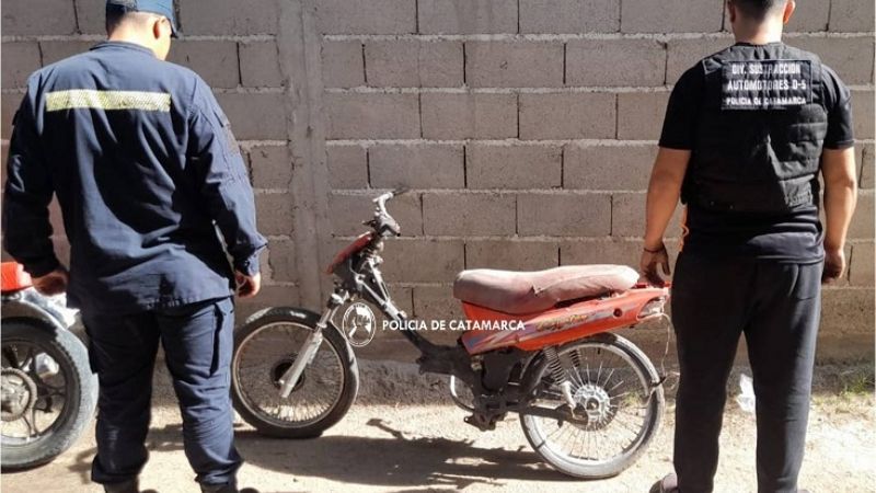 En un taller tenían una moto robada