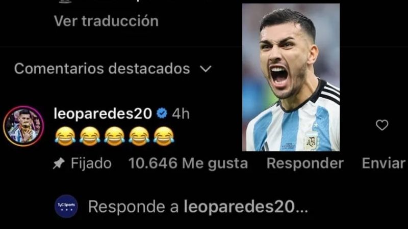 Inteligente respuesta de Paredes a Lugano