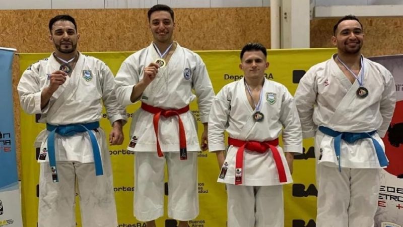 Plata para Carrizo en el Metropolitano de Karate