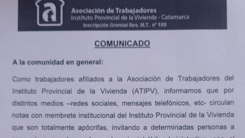 Denuncian que circulan mensajes falsos de adjudicación de viviendas