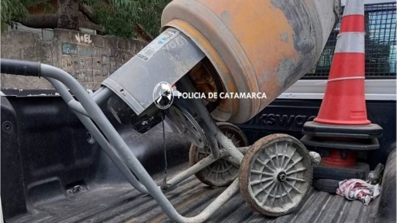 Recuperaron una hormigonera