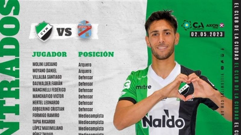 Arsenal con Villa Mitre por la Copa Argentina