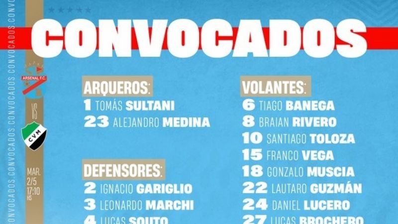 Arsenal con Villa Mitre por la Copa Argentina