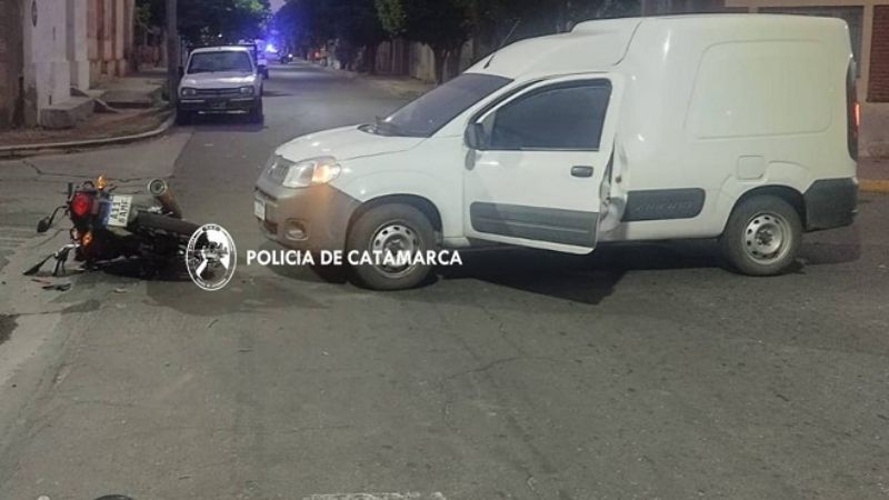 Motociclista lesionada