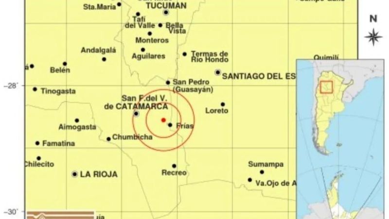 Se registró un sismo de magnitud 2.9 en nuestra provincia