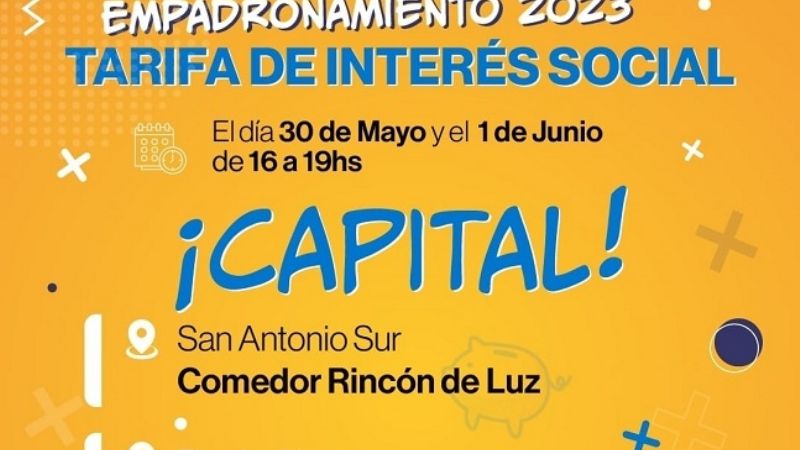 Inició el empadronamiento en terreno para la tarifa social