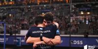 ABRAZO FINAL de Tapia y Coello, en su última victoria del Viena Open, en Austria.