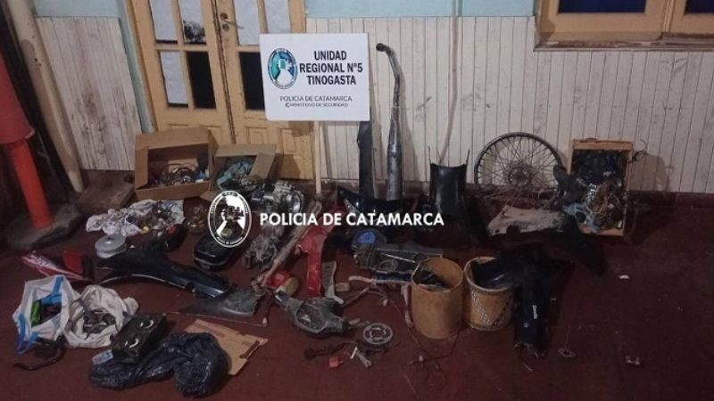 Secuestran motocicletas y motopartes en Tinogasta
