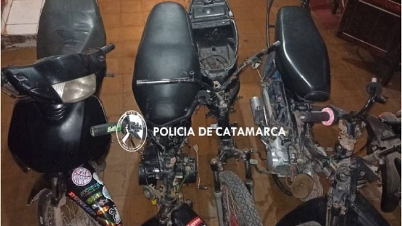 Secuestran motocicletas y motopartes en Tinogasta