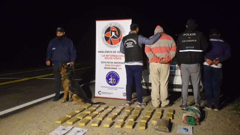 Secuestraron más de 220 kilos de marihuana con destino a Pomán