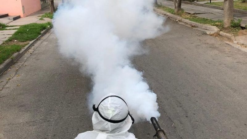 Fumigación en barrios de la Capital