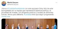 LA COMUNICACIÓN de Llaryora anunciando a la radical Prunotto, como su candidata a vicegobernadora.