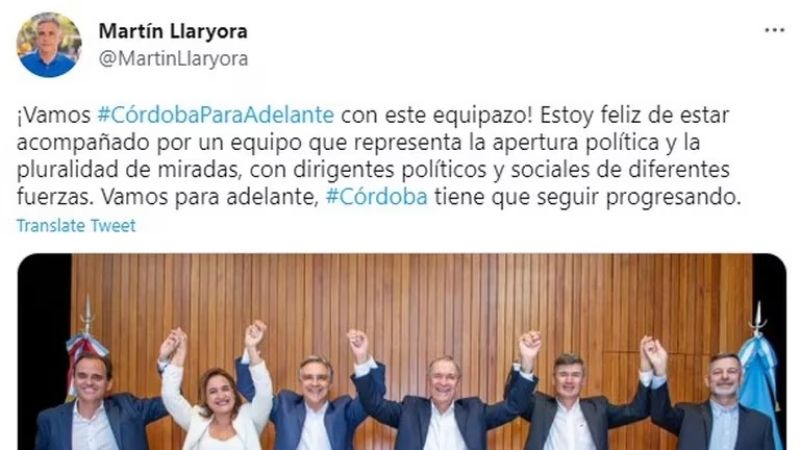 Llaryora y Passerini con vices de la UCR y el PRO