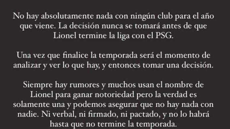 El padre de Messi desmintió el pase a Al Hilal