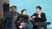 Incidente durante discurso de Kicillof: mujer vulneró la seguridad, y subió al escenario