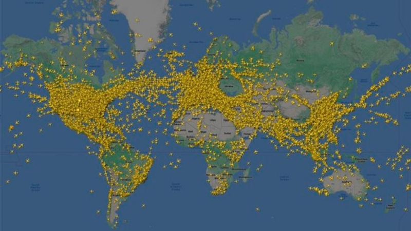 Cifra récord: registraron 22.000 aviones volando simultáneamente