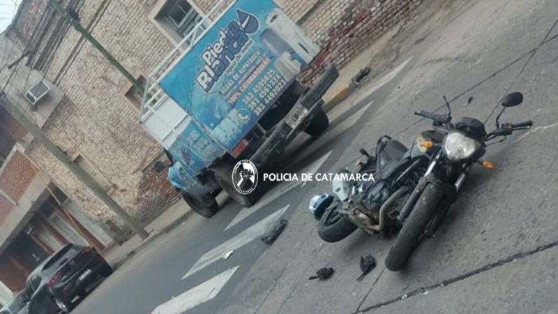 Motociclista lesionado en un siniestro vial