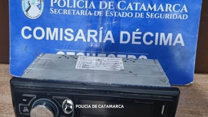 Policías recuperaron un estéreo