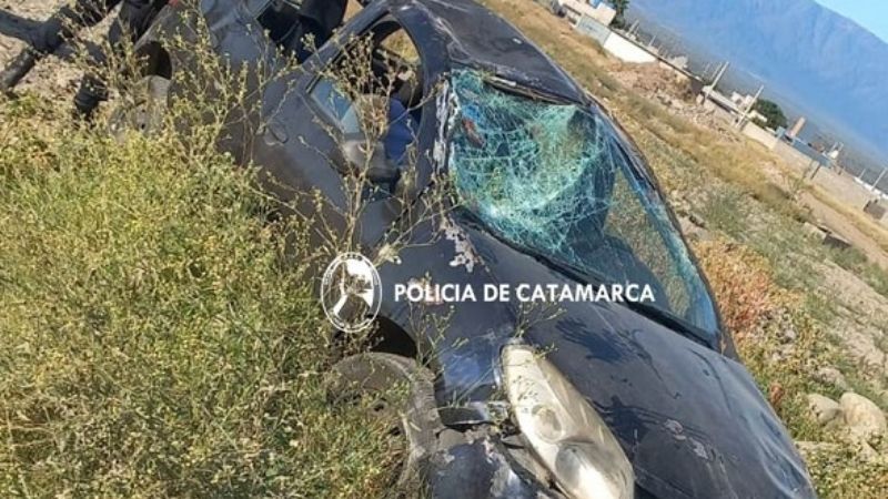 Volcó un auto en el Sur de la ciudad