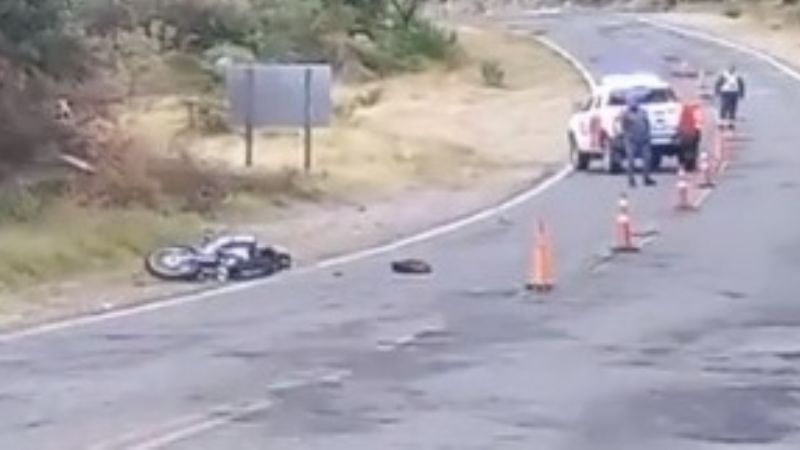 Motociclista fue hospitalizado tras un accidente