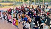 Actividades de mini vóley con alumnos de escuelas primarias de Capayán