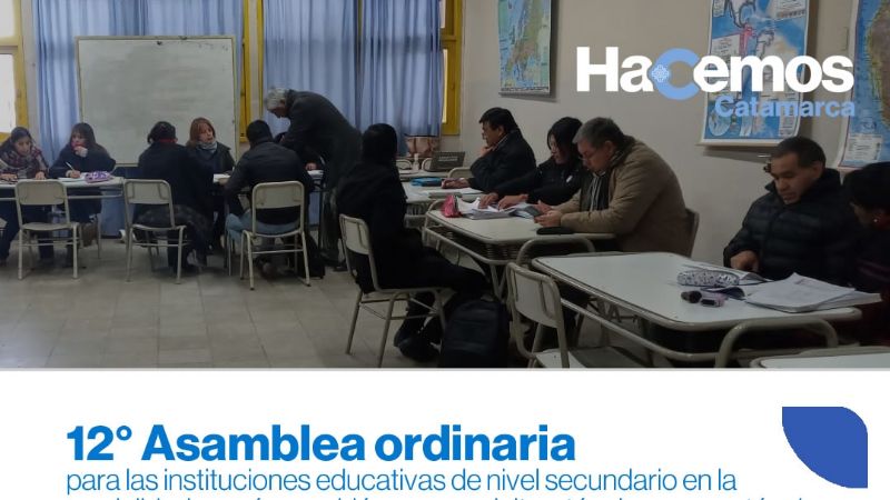 12° Asamblea ordinaria para instituciones educativas de nivel Secundario