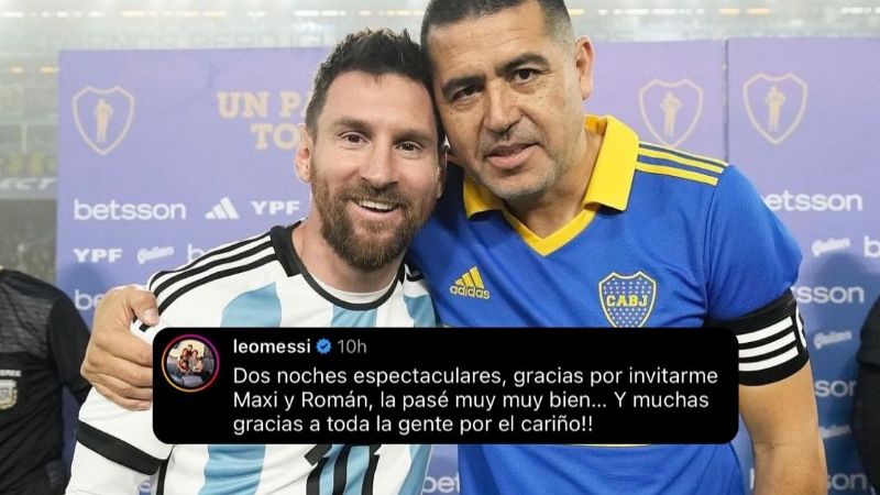“Gracias por invitarme Maxi y Román, la pasé muy muy bien…”